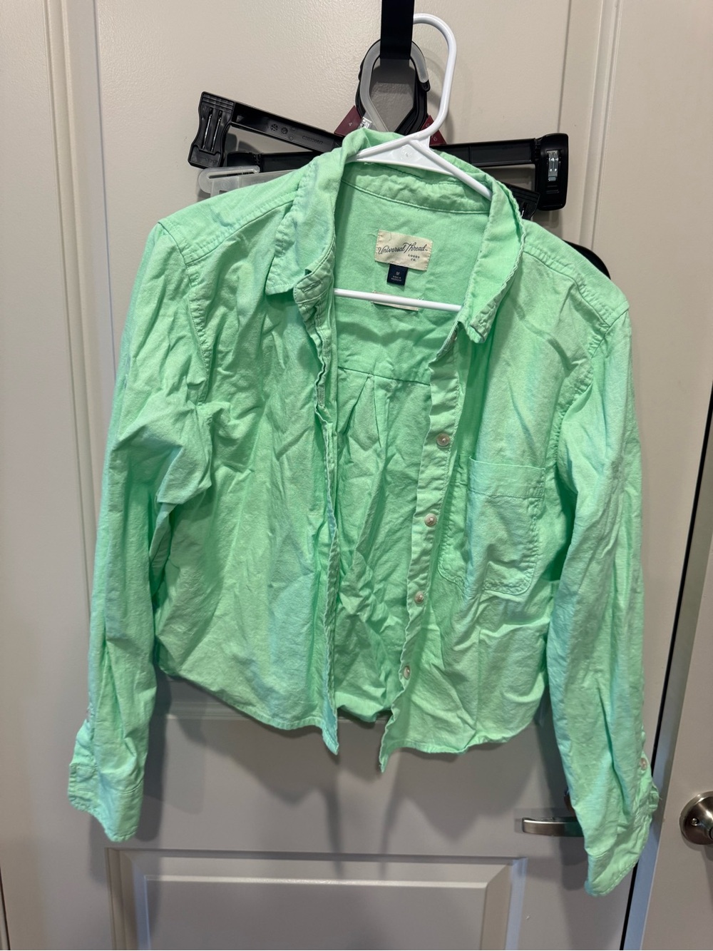 Universal Thread Mint Green Button-Up Shirt Jacket